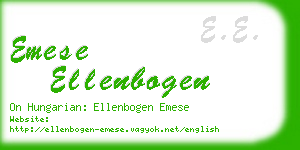 emese ellenbogen business card